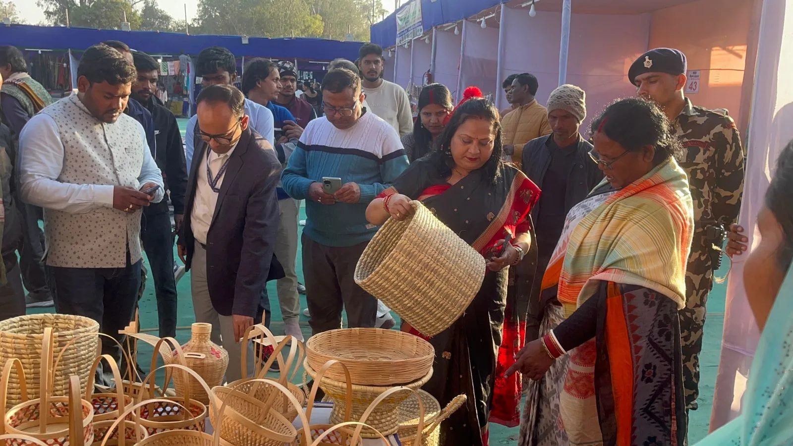 BMKK artisans and staff at a public exhibition